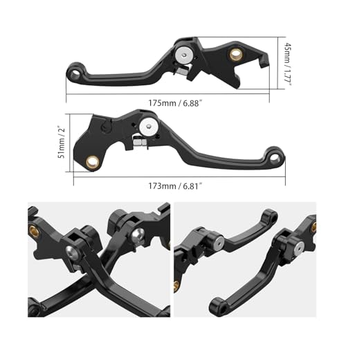 Palancas de embrague Suzuki DR650SE cortas ajustables 5