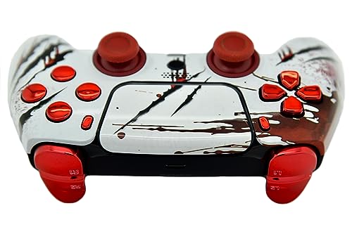 Image of Custom Controllerzz Custom Wireless Controller Compatible with PS5 - Multiple Designs Available (Slasher & Red Chrome)