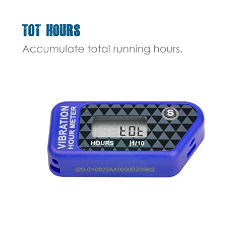 image for Runleader Digital Self Powered Wireless Hour Meter,Vibration Activated