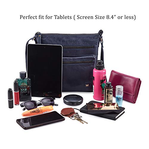 Image of Wise Owl Accessories Real Leather Small Crossbody Handbags & Purses for Women -Premium Crossover Over the Shoulder Bag
