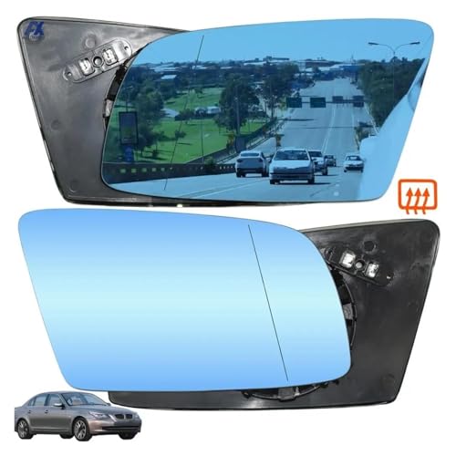 Verre de rétroviseur chauffant BMW E60 E61 grand angle bleu