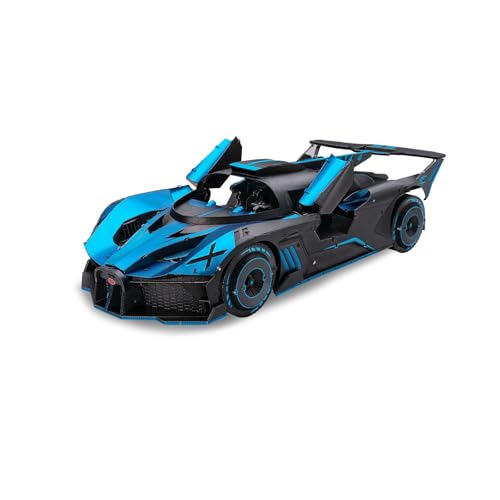 Piececool Puzzle 3D Metal Maquette Supercar Bleue,Puzzle Camion Modèle Maquette Voiture en 430 Acier Inoxydable,183 Pièces