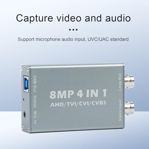 Image of 8MP AHD,TVI,CVI,CVBS to USB 2.0 Video Capture Card 1080P with Loop Out