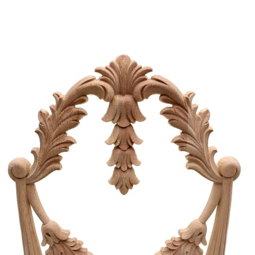 Fronton et applique d'angle en bois sculpté, figurine d'art 35 x 23 cm