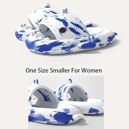 Image of allgala Shark Slides for Women Men and Big Kids Novelty Soft Slippers Open Toe Shark Sandals Cushioned Slides Beach Pool Shower Cruise Slippers with Comfy Cushioned Thick Sole