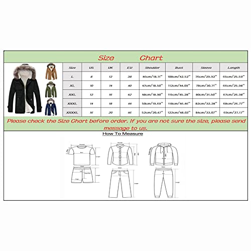 IHGWE Lange winterjas voor heren, met capuchon, blauw, zwart, winter, grijs, functionele mantel, extreem warme teddyvoering, bontcapuchon, voordelige lange gewatteerde jas - Image 5