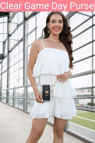 Women Small Clear Clutch Purse Crossbody Shoulder Bag Stadium Approved, Cute Clear PVC Phone Purse Handbag2