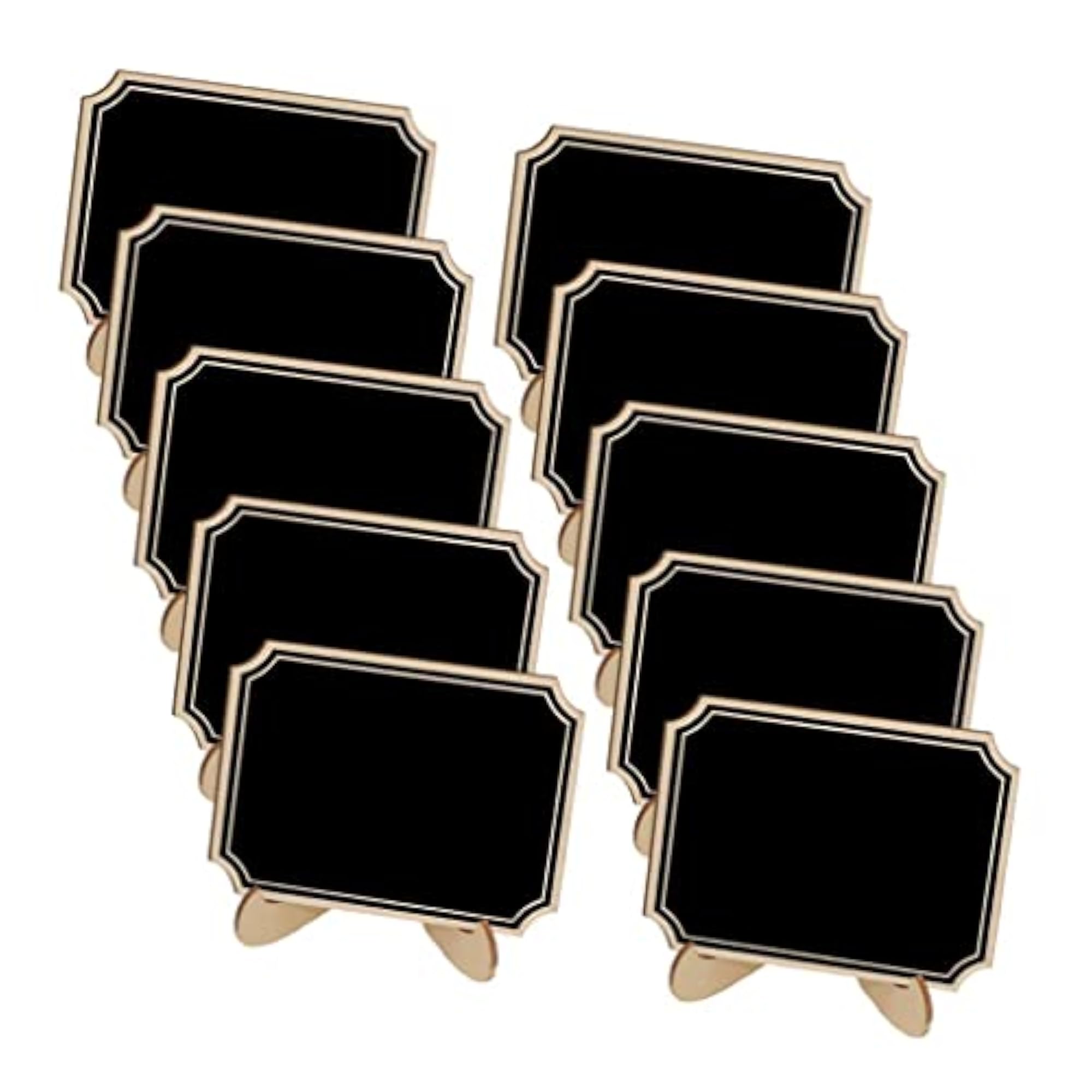 10 Pieces Wood Tabletop Chalkboard Decorative Blackboard