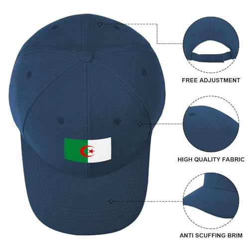 Kids Baseball Cap Algeria Flag Hat for Boys Girls Adjustable Snapback Trucker Hats Sports Outdoor Travel4
