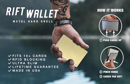 Rift Wallet | Metal Hard Shell | RFID Metal Hard Case | Minimalist | Made in USA (Black Aluminum)4