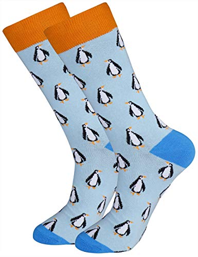 Xiaomaizi Men's Novelty Fun Crew Socks Crazy Animal Pattern Long Dress Socks For Men Size 7-13 #TOP7
