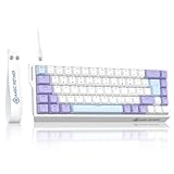 LexonElec MAGIC-REFINER X68 HE 8000Hz Rapid Trigger Mechanical Keyboard, Compact 60% UK Layout Wired Gaming RGB Backlit, 0.04mm RT Accuracy, Magnetic Switch, Adjustable Actuation, Snap Tap, Purple