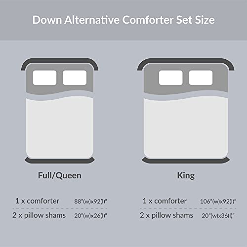 Image of Hyde Lane Boho King Size Comforter Set - 3-Piece Shabby Chic Bedding Sets, Farmhouse Bed Comforter with 2 Pillow Shams, All Season Cotton Top, Navy Tufted