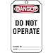 Accuform MDT189PTP Tag, Danger Do Not Operate, Back B, 5 7/8" X 3 3/8", RV-Plastic