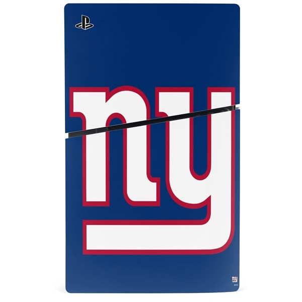 Skinit Decal Gaming Skin Compatible with PS5 Slim Disk Bundle - Officially Licensed NFL New York Giants Large Logo Design
