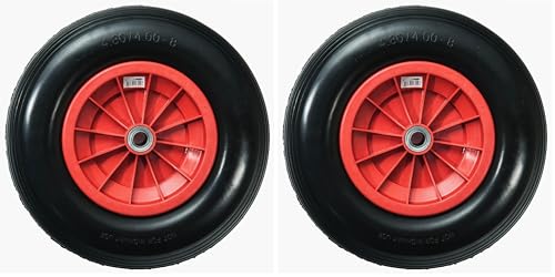 Roue increvable 15'' WERKA PRO finie la brouette dégonflée avec ce lot de 2 roues 385x75