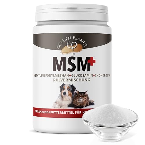 GOLDEN PEANUT MSM Glucosamin Chondroitin Pulver 200 g für Hunde und Katzen ideale Kombination hohe Bioverfügbarkeit