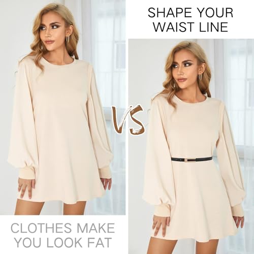 KEYRI - Women's Classic Leather Belts - Thin, Elegant, Simple Belt - Adjustable Belt for Jeans, Trousers, Dress, Decor, Casual - 105 cm