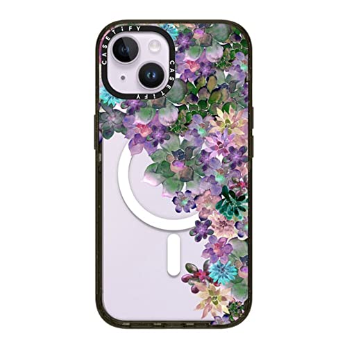 Coque iPhone 14 CASETiFY Impact chic et robuste avec design My Succulent Garden