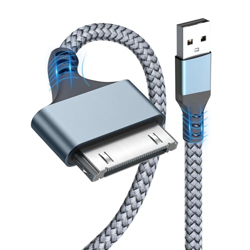 Câble de charge USB vers 30 broches de 2 m pour iPhone 4, câble de charge rapide et de synchronisation, en nylon tressé, pour iPhone 4 4S, iPhone 3G, 3GS,...
