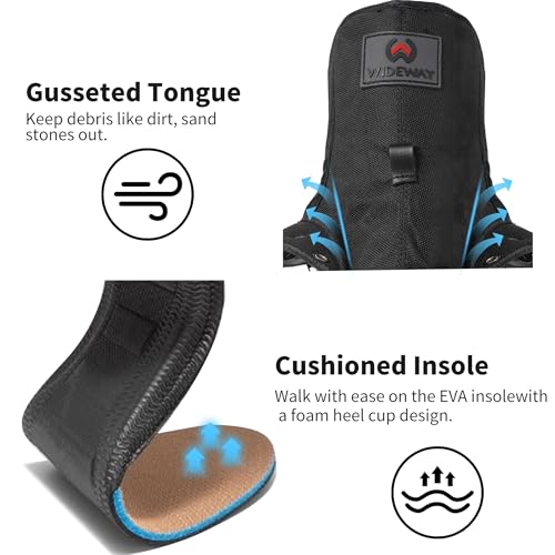 Men's 8 Inches Military Tactical Work Boot With Side Zipper - Lightweight Army Combat Desert Boot for Outdoor Use 6