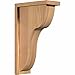 Ekena Millwork COR06X12X20CAR01SWR 5 1/2"W x 12"D x 20"H Carmel Smooth Corbel w/Backplate, Western Red Cedar