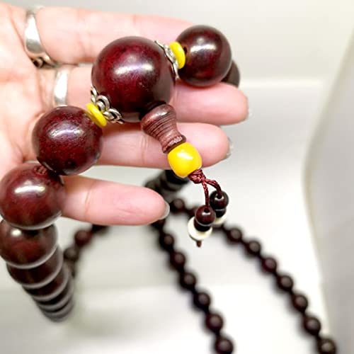 TAK-Z × WOODLUM コラボ　木製数珠ネックレス Amazon.co.jp: 大玉木 木製数珠ネックレス56顆20mm （送無