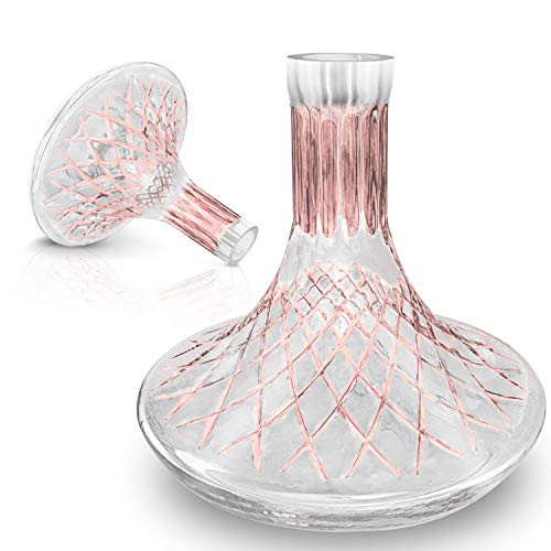 DILAW® SKITTO Shisha Bowl Glas Ersatzglas Medium Bowl ohne Gewinde Passend auf Shisha-Modelle mit Einer Außendurchmesser…