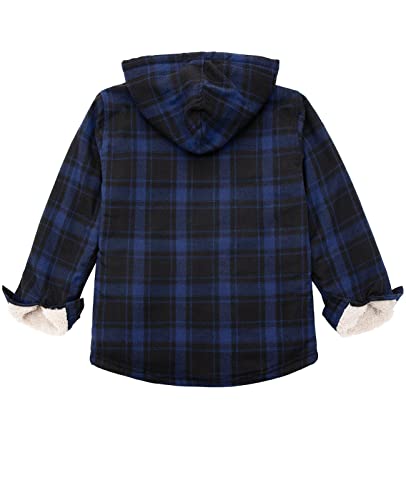 Image of ZENTHACE Boys Sherpa Fleece Lined Flannel Jacket