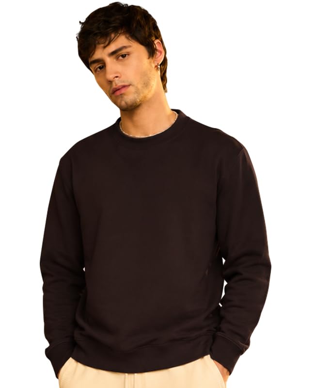 Image of Sleepynuts Men's Full Sleeve Round Neck Fleece Sweatshirt