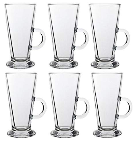 EVER RICH ® TASSE CAFÉ POUR TASSE À THÉ EN VERRE 240ML (Pour Tassimo et Dolce Gusto) (300ML(6 PACK))