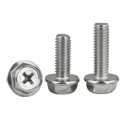 フランジボルト 304 A2-70 ステンレススチール 六角頭ネジ フランジネジ 20個(M6x12mm)