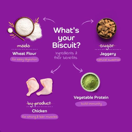 Image of Real Chicken Dog Biscuits for Puppies & Adult Dogs | Oven-Baked Crunchy Dog Treats Made with Real Ingredients | Healthy Training & Reward Snacks | 845g