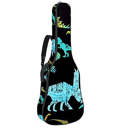 Sac à dos pour guitare basse folk moins de 106 cm bandoulière réglable anti choc motif noir