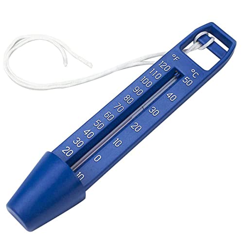 Pool Thermometer schwimmendes skaliertes Wasserthermometer mit Tragbarer 0-50 ℃ Temperaturmesser wasserdichtes Messgerät mit Lanyard für Schwimmbäder Spa Hot Tub Aquariumteich