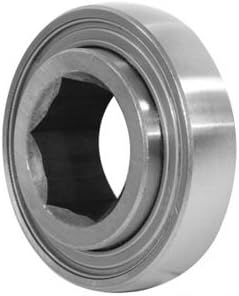 Big Bearing W208PP21 Special Ag Bearing, 1-1/4" Hex Bore, 3.15" Flat Outside Diameter, 1.44" Inner Race Width, 0.71" Outer Race Width, Metal