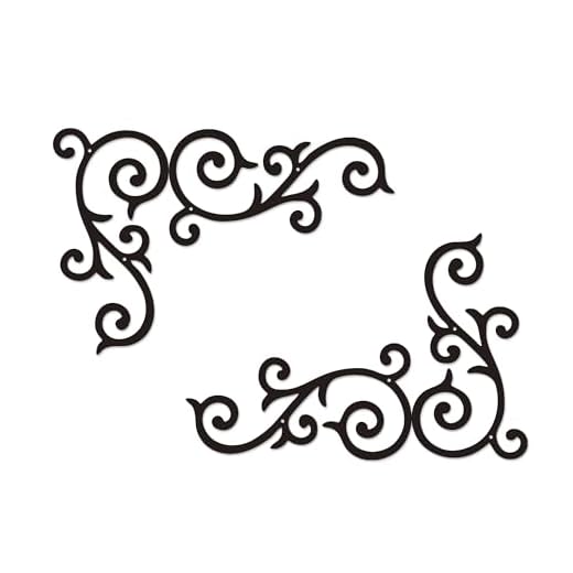 Metal Scroll Wall Decor Set of 4 – Antique Wrought Iron Wall Medallion, Traditional Scroll Art Accent for Above Door, Front Porch, Hallway, Living Room – Rustic Horizontal Metal Wall Art, Indoor/Outdoor & Gift-Ready