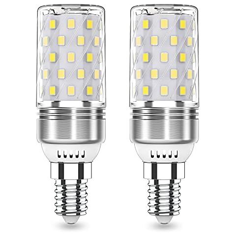 RuLEDne E14 LED Bulb 5W, Cool White 6000K Small Edison Screw Corn Lights, 50W Halogen Incandescent Equivalent, Non Flicker, Non-dimmable, Power Saving E14 Cooker Hood Bulbs, 2 Pack Cover
