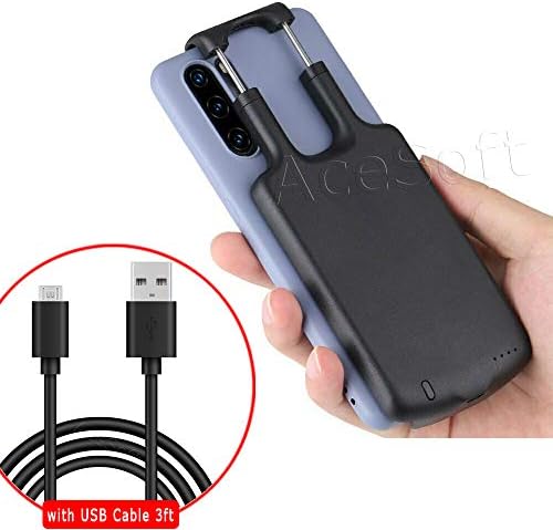 5000mAh Rechargeable External Charging Battery Case with USB Cable 3ft for Samsung Galaxy A10e/A20/A30/A40/A50 Phone - Black