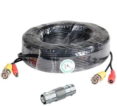 Acelevel 100 Feet Video and Power Cable for CCTV Security Cameras for Q-See Cameras