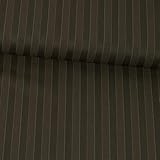 BREITE: ca. 145 cm Hosenstoff Nadelstreifen braun Modestoffe - Preis gilt für 0,5 Meter