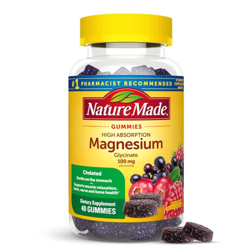 Nature Made High Absorption Magnesium Glycinate Gummies 40 Count
