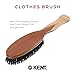 Kent CS1B Clothes Brush, Fabric Lint Remover for Cotton, Wool, Suede and Silk, Pure Black Bristles Handcrafted Two Tone Cherrywood Veneer Remover for Dust, Fluff and pet Hair. Made in England