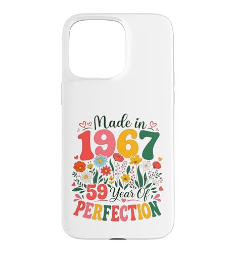 59 Year Old Made in 1967 Retro Floral 59th Birthday Women �X�}�z�P�[�X iPhone 15 Pro Max �p