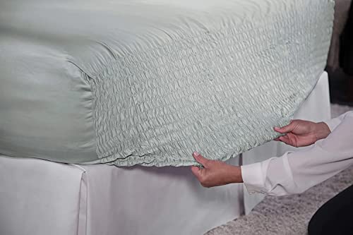 Bedtite Absolutely Fitting Cotton Rich 500 Thread Count, King Size Set With Deep Pocket 7” To 20” Fitted Sheet, Flat Sheet And 2 Pillow Cases, Sage #TOP6