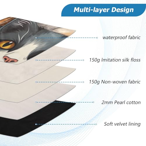 Funda para portátil 13-14 pulg impermeable con diseño gatos miniatura 4
