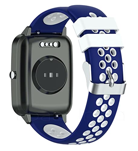 Image of Epaal 22mm Universal Silicone Strap with Flat Metal Buckle for all 22mm Smart Watches, Samsang Watch 3 45mm / Gear S3 Classic /Frontier /Huawei GT2 /Realme Watch 2 /2 Pro /S /S Pro