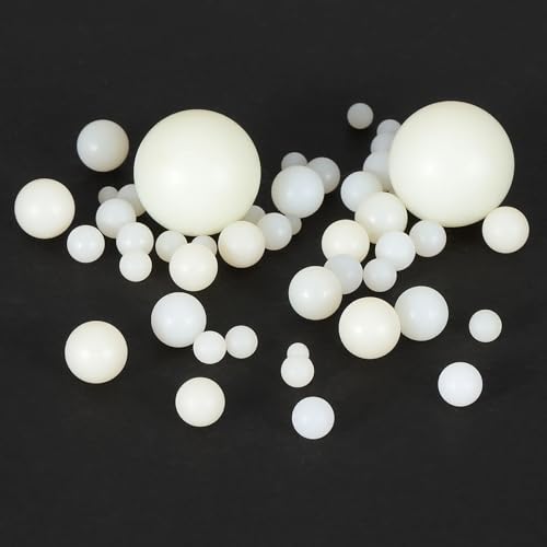 QUARKZMAN 25 Stück Nylon Lagerkugeln 3/8 9.525mm Polierte Massivkugeln G2 Präzision Weiß