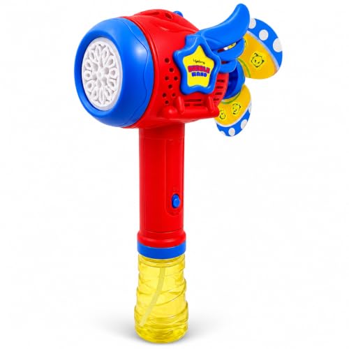 Image of Lifelong Wand Bubble Gun for Kids | Super Cars Theme Automatic Bubble Machine with 1 Solution | AA Battery Powered Gatling Bubble Gun | Durable Build for Outdoor Indoor | Fun Gift for Boys Girls