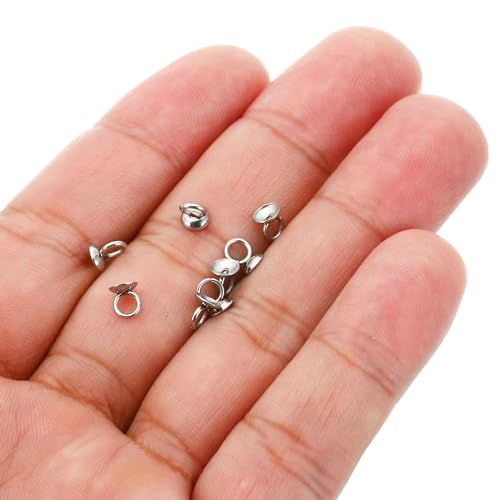 Capsules de perles 4mm pour fixer facilement vos perles semi-percées sans percer - 5